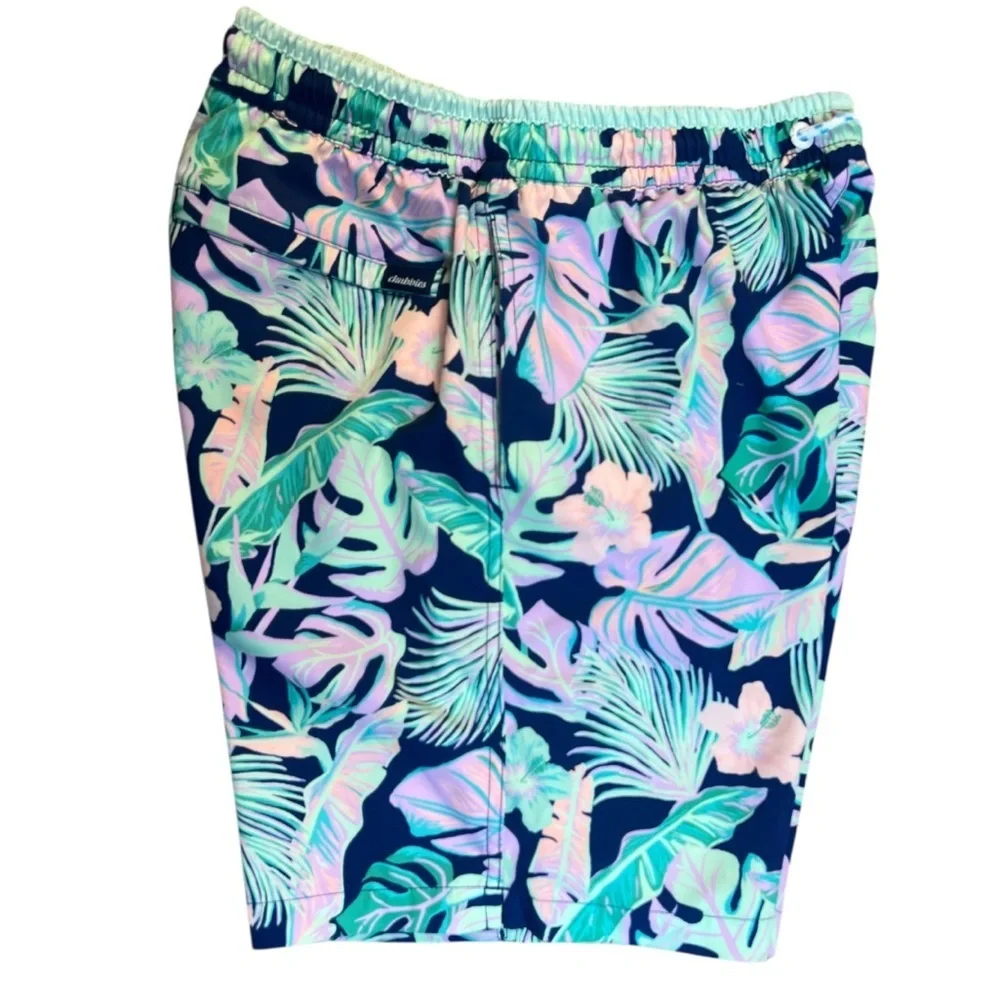 Chubbies The Night Faunas Swim Trunk Short 7” Tropical Beach Pool Liner Pockets